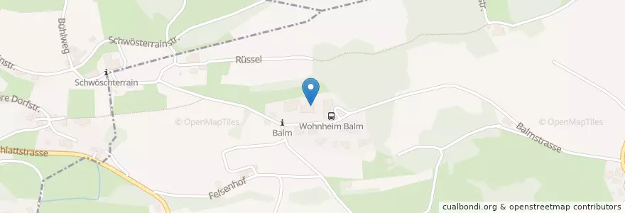 Mapa de ubicacion de Cafe Balm en Switzerland, Sankt Gallen, Wahlkreis See-Gaster, Rapperswil-Jona.