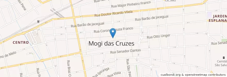 Mapa de ubicacion de Centro Cultural de Mogi das Cruzes en 브라질, 남동지방, 상파울루, Região Geográfica Intermediária De São Paulo, Região Metropolitana De São Paulo, Região Imediata De São Paulo, Mogi Das Cruzes.
