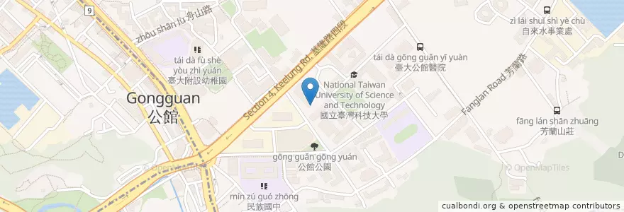 Mapa de ubicacion de 國立台灣科技大學國際大樓停車場 en Taiwan, 新北市, Taipei.