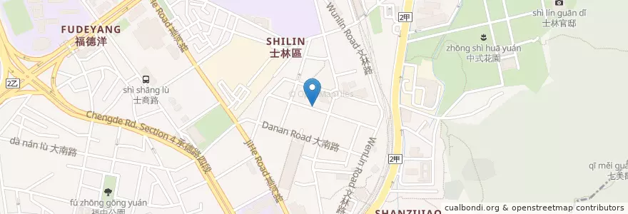 Mapa de ubicacion de 桂丁香 en 台湾, 新北市, 台北市, 士林区.