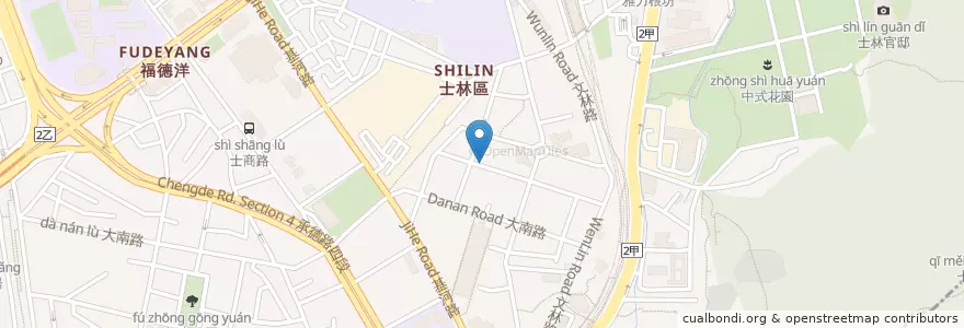 Mapa de ubicacion de 惠周診所 en 臺灣, 新北市, 臺北市, 士林區.