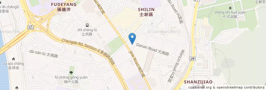 Mapa de ubicacion de the star en 台湾, 新北市, 台北市, 士林区.