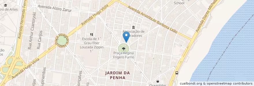Mapa de ubicacion de Ponto Jardim da Penha - A en Brasil, Região Sudeste, Espírito Santo, Região Geográfica Intermediária De Vitória, Vitória, Região Metropolitana Da Grande Vitória, Microrregião Vitória.