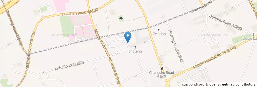 Mapa de ubicacion de Starbucks en China, Shanghai.