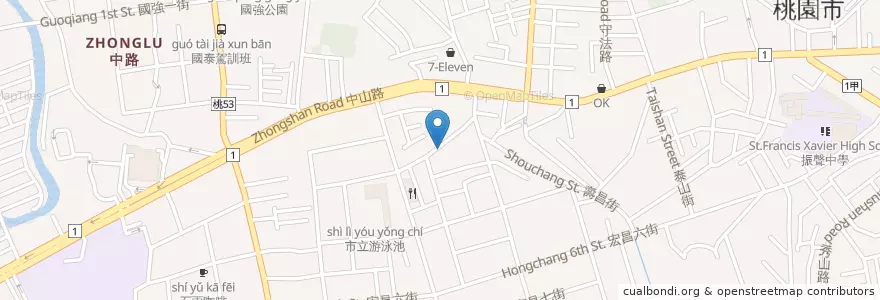 Mapa de ubicacion de Café8 en تایوان, 桃園市, 桃園區.