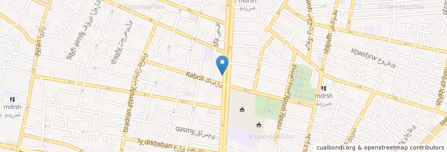 Mapa de ubicacion de بانک پارسیان en Irão, Teerã, شهرستان تهران, Teerã, بخش مرکزی شهرستان تهران.
