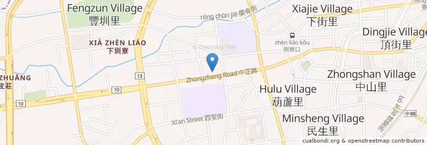 Mapa de ubicacion de 慈龍寺 en Taiwan, Taichung, Fengyuan District.