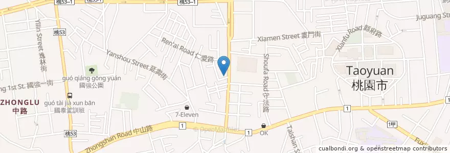 Mapa de ubicacion de My Flip Dessert & Coffee en Taiwán, Taoyuan, 桃園區.