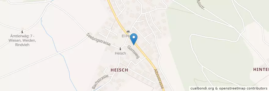Mapa de ubicacion de Agrola Albisstrasse en Швейцария, Цюрих, Bezirk Affoltern, Hausen Am Albis.