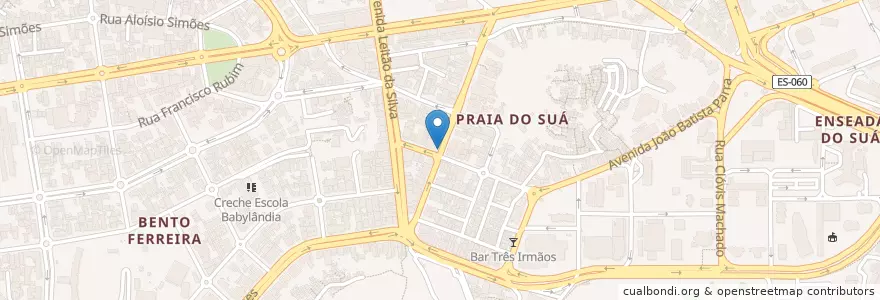Mapa de ubicacion de Praia do Suá en برزیل, منطقه جنوب شرقی برزیل, اسپیریتو سانتو, Região Geográfica Intermediária De Vitória, ویتوریا, Região Metropolitana Da Grande Vitória, Microrregião Vitória.