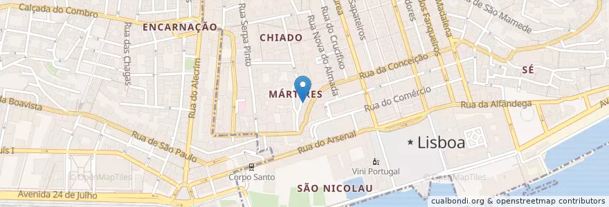 Mapa de ubicacion de Epur en ポルトガル, Área Metropolitana De Lisboa, Lisboa, Grande Lisboa, リスボン, Santa Maria Maior.