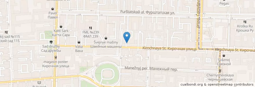 Mapa de ubicacion de Pita's en Russland, Föderationskreis Nordwest, Oblast Leningrad, Sankt Petersburg, Центральный Район, Литейный Округ.