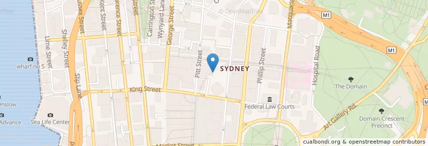 Mapa de ubicacion de Deli Ziosa en オーストラリア, ニューサウスウェールズ, Council Of The City Of Sydney, Sydney.
