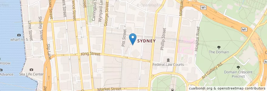 Mapa de ubicacion de Pasta Pantry en استرالیا, New South Wales, Council Of The City Of Sydney, Sydney.