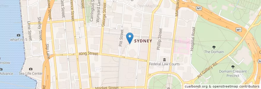 Mapa de ubicacion de Roastery en Australien, Neusüdwales, Council Of The City Of Sydney, Sydney.