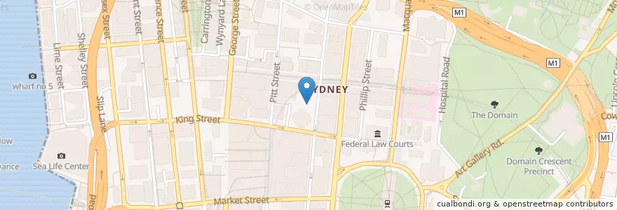 Mapa de ubicacion de Schnitz en Australia, Nueva Gales Del Sur, Council Of The City Of Sydney, Sydney.