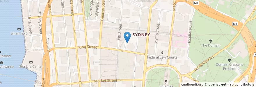 Mapa de ubicacion de Nude Fish Poke en Austrália, Nova Gales Do Sul, Council Of The City Of Sydney, Sydney.