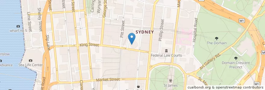 Mapa de ubicacion de Pressed Juices en Australie, Nouvelle Galles Du Sud, Council Of The City Of Sydney, Sydney.