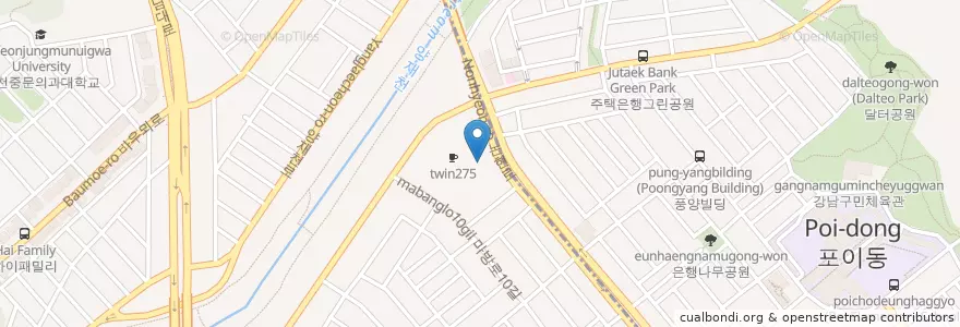 Mapa de ubicacion de 우리은행 en 韩国/南韓, 首尔, 江南區.