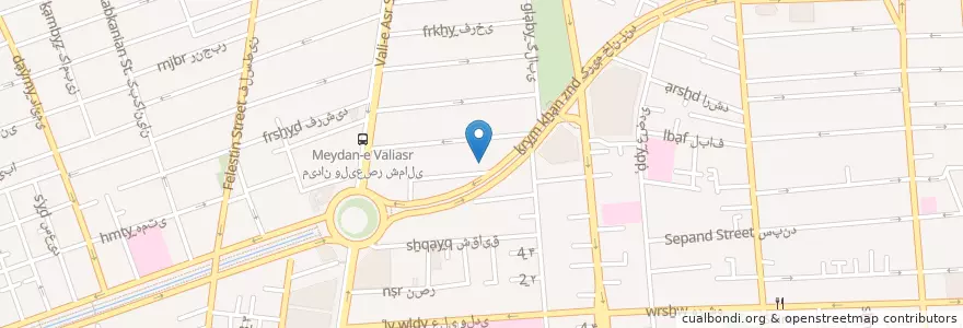Mapa de ubicacion de شهرداری تهران منطقه شش ناحیه سه en Irão, Teerã, شهرستان تهران, Teerã, بخش مرکزی شهرستان تهران.