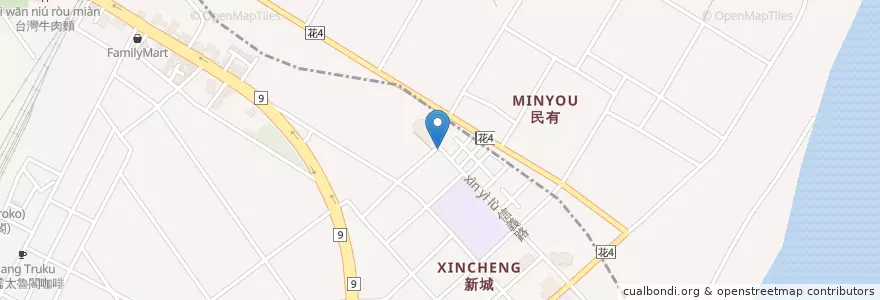 Mapa de ubicacion de 練習曲 en Tayvan, 臺灣省, Hualien, 秀林鄉.