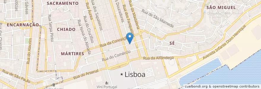 Mapa de ubicacion de Trobadores en ポルトガル, Lisboa, Grande Lisboa, リスボン, Santa Maria Maior.