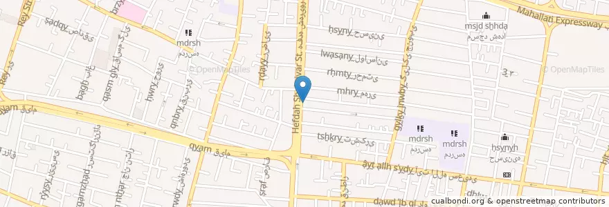 Mapa de ubicacion de آموزشگاه رانندگی شاهین en 伊朗, 德黑兰, شهرستان تهران, 德黑蘭, بخش مرکزی شهرستان تهران.