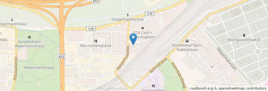 Mapa de ubicacion de Musikschule Kellenberger Weyermannshaus en Schweiz/Suisse/Svizzera/Svizra, Bern/Berne, Verwaltungsregion Bern-Mittelland, Verwaltungskreis Bern-Mittelland, Bern.