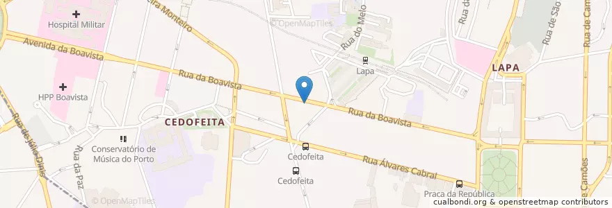 Mapa de ubicacion de Coqueluche en Portugal, Nord, Área Metropolitana Do Porto, Porto, Porto, Cedofeita, Santo Ildefonso, Sé, Miragaia, São Nicolau E Vitória.