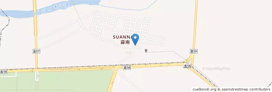 Mapa de ubicacion de 蔗埕微風 en Tayvan, 臺灣省, 嘉義縣.