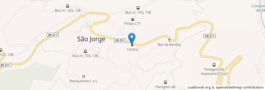 Mapa de ubicacion de Centro en البرتغال, Santana, São Jorge.