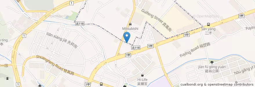 Mapa de ubicacion de 台中肉圓 en Тайвань, Новый Тайбэй, 新莊區.