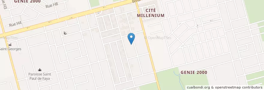 Mapa de ubicacion de Grouoe scolaire Albert Ley en Costa D'Avorio, Abidjan, Cocody.