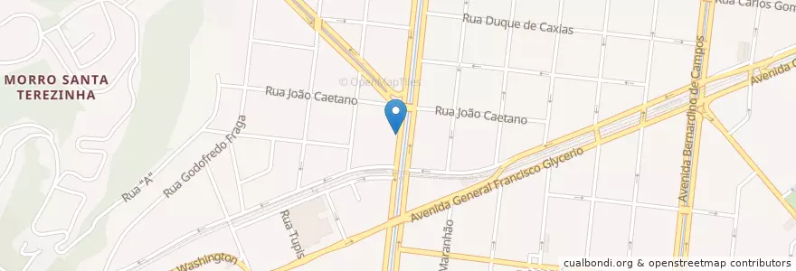 Mapa de ubicacion de Policia Militar - 5ª Cia - 6ºBPM/I en ブラジル, 南東部地域, サンパウロ, Região Geográfica Intermediária De São Paulo, Região Imediata De Santos, Região Metropolitana Da Baixada Santista, Santos.