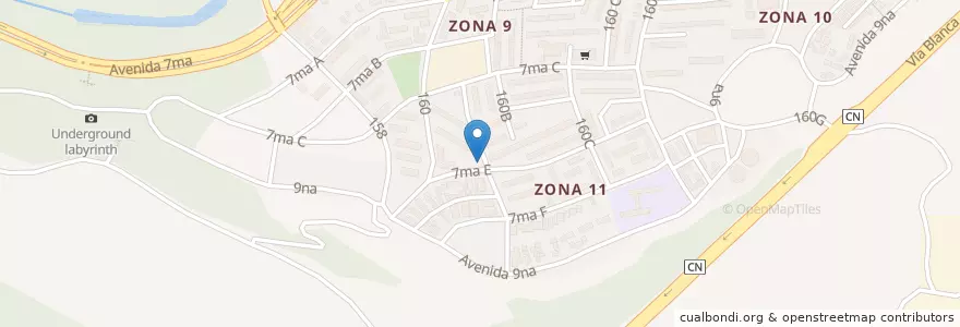 Mapa de ubicacion de Zona 11 en 古巴, La Habana, Habana Del Este, Zona 11.