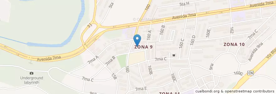 Mapa de ubicacion de Zona 9 en کوبا, La Habana, Habana Del Este, Zona 9.