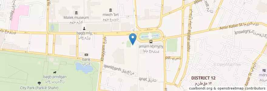 Mapa de ubicacion de ایستگاه تاکسی آتش نشانی en Irán, Teherán, شهرستان تهران, Teherán, بخش مرکزی شهرستان تهران.
