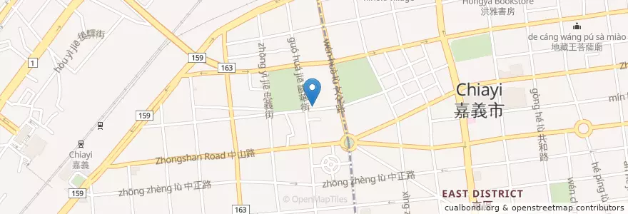 Mapa de ubicacion de 沱江小館 en 臺灣, 臺灣省, 嘉義市, 嘉義縣.
