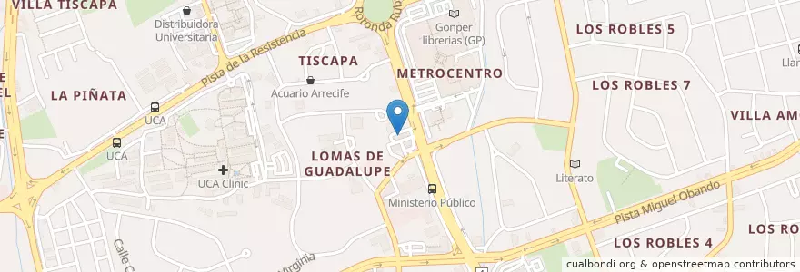 Mapa de ubicacion de McDonald's en ニカラグア, マナグア県, Managua (Municipio).