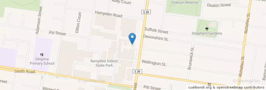 Mapa de ubicacion de James An College en Australië, Victoria, City Of Maribyrnong.
