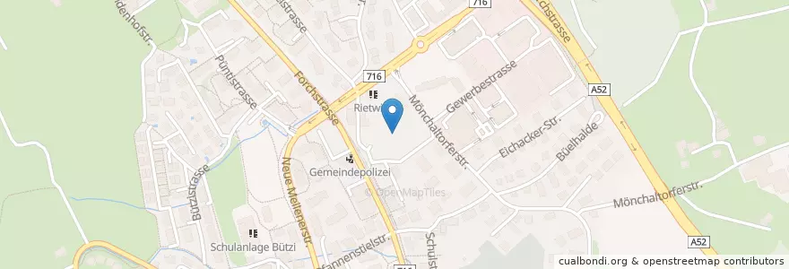 Mapa de ubicacion de Luus Muus en سويسرا, زيورخ, Bezirk Uster, Egg.