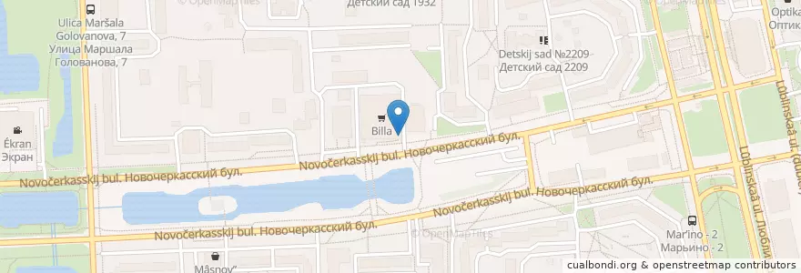 Mapa de ubicacion de Ригла en Rusia, Центральный Федеральный Округ, Москва, Юго-Восточный Административный Округ, Район Марьино.