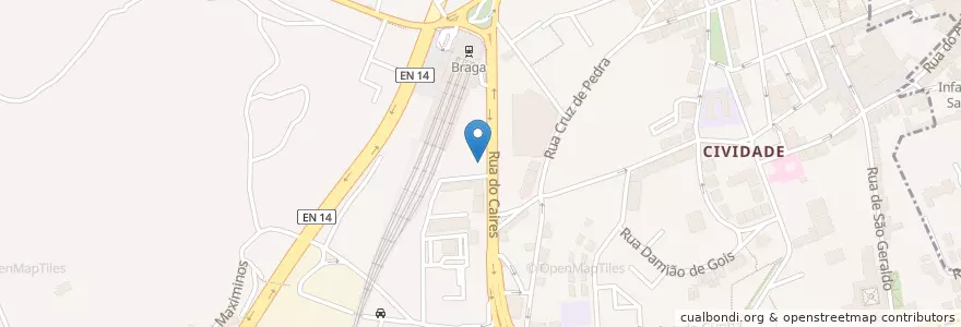 Mapa de ubicacion de Datcha en Португалия, Северный, Braga, Каваду, Braga, Maximinos, Sé E Cividade.