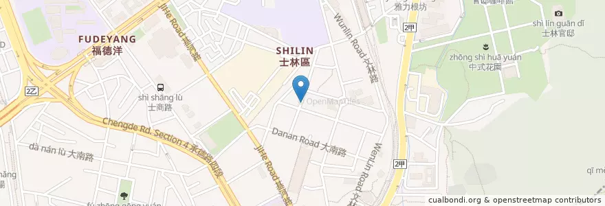 Mapa de ubicacion de 百事可問 en Taiwan, 新北市, Taipei, 士林區.
