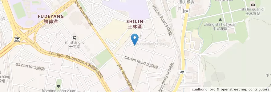 Mapa de ubicacion de 宅急便 en Taiwan, New Taipei, Taipei, Shilin District.