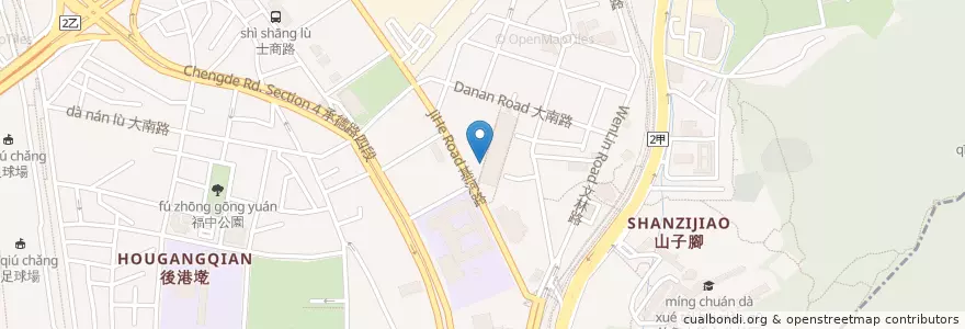 Mapa de ubicacion de 大鵰燒 en 臺灣, 新北市, 臺北市, 士林區.