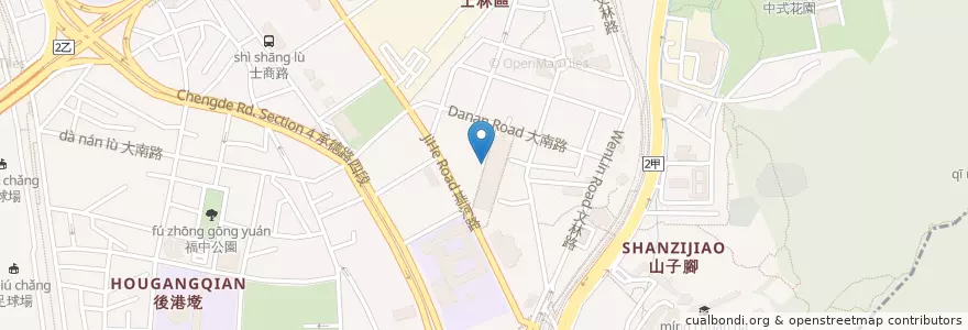 Mapa de ubicacion de 30年老店 en Taiwan, 新北市, Taipei, 士林區.