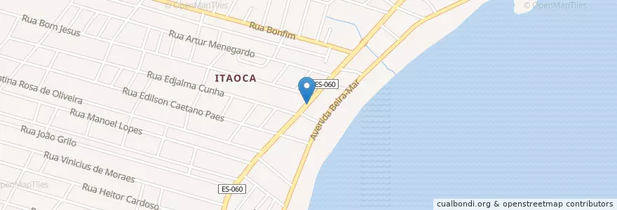 Mapa de ubicacion de Igreja Universal de Itaoca en Brazilië, Regio Zuidoost, Espírito Santo, Região Geográfica Intermediária De Cachoeiro De Itapemirim, Microrregião Itapemirim, Itapemirim.