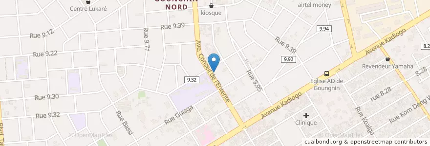 Mapa de ubicacion de Immeuble Canal + gounghin en ブルキナファソ, Centre, Kadiogo, ワガドゥグー.