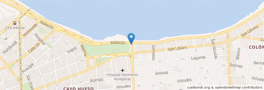 Mapa de ubicacion de Cocotaxi en Cuba, La Habana, Centro Habana.